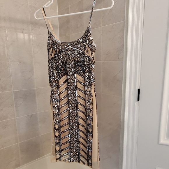 Beaded Nude Dress - Picture 7 of 12